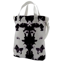 Rorschach Inkblot Pattern Canvas Messenger Bag by SpinnyChairDesigns