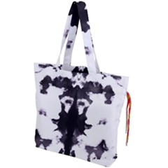 Rorschach Inkblot Pattern Drawstring Tote Bag by SpinnyChairDesigns