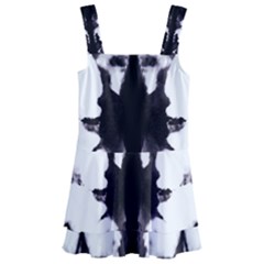 Rorschach Inkblot Pattern Kids  Layered Skirt Swimsuit by SpinnyChairDesigns