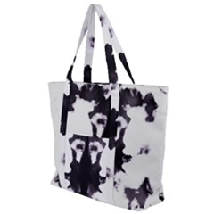 Rorschach Inkblot Pattern Zip Up Canvas Bag by SpinnyChairDesigns