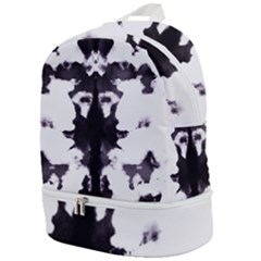 Rorschach Inkblot Pattern Zip Bottom Backpack by SpinnyChairDesigns