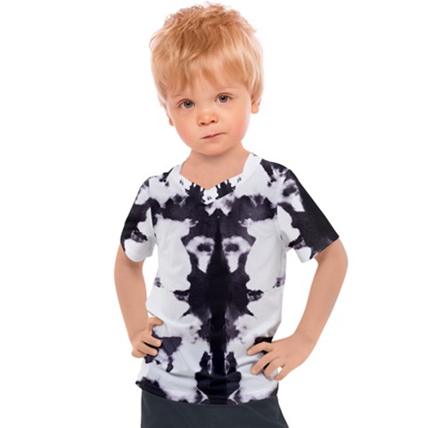 Rorschach Inkblot Pattern Kids  Sports Tee by SpinnyChairDesigns