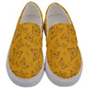 Mustard Yellow Monarch Butterflies Men s Canvas Slip Ons View1