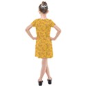 Mustard Yellow Monarch Butterflies Kids  Cross Web Dress View2