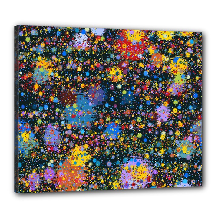 Abstract Paint Splatters Canvas 24  x 20  (Stretched)