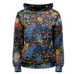 Abstract Paint Splatters Women s Pullover Hoodie by SpinnyChairDesigns