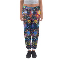 Abstract Paint Splatters Women s Jogger Sweatpants by SpinnyChairDesigns