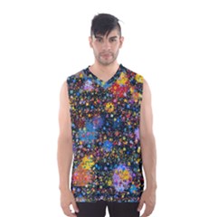 Abstract Paint Splatters Men s Basketball Tank Top by SpinnyChairDesigns