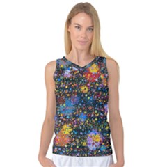 Abstract Paint Splatters Women s Basketball Tank Top by SpinnyChairDesigns