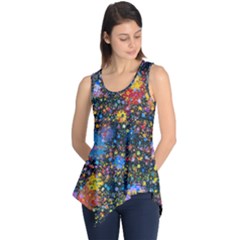 Abstract Paint Splatters Sleeveless Tunic by SpinnyChairDesigns