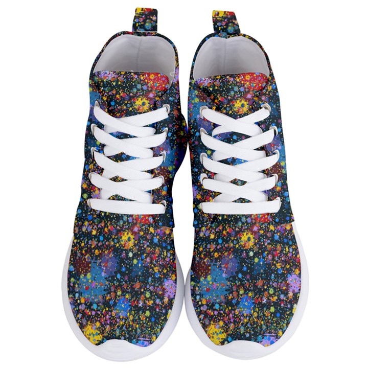 Abstract Paint Splatters Women s Lightweight High Top Sneakers