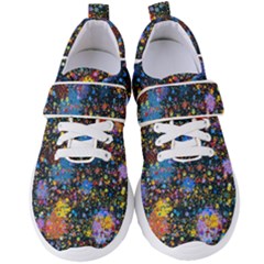 Abstract Paint Splatters Women s Velcro Strap Shoes by SpinnyChairDesigns