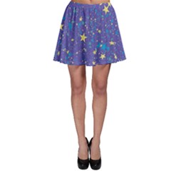 Starry Night Purple Skater Skirt by SpinnyChairDesigns