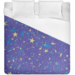 Starry Night Purple Duvet Cover (king Size) by SpinnyChairDesigns