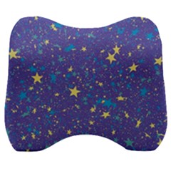 Starry Night Purple Velour Head Support Cushion by SpinnyChairDesigns