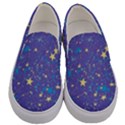 Starry Night Purple Men s Canvas Slip Ons View1