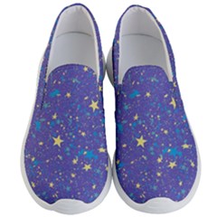 Starry Night Purple Men s Lightweight Slip Ons by SpinnyChairDesigns