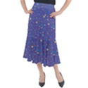 Starry Night Purple Midi Mermaid Skirt View1