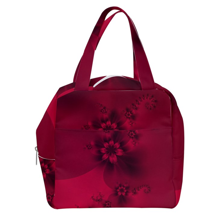 Scarlet Red Floral Print Boxy Hand Bag