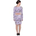 Purple Wildflower Print Top and Skirt Sets View2