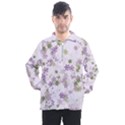 Purple Wildflower Print Men s Half Zip Pullover View1