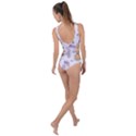 Purple Wildflower Print Side Cut Out Swimsuit View2