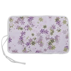 Purple Wildflower Print Pen Storage Case (s) by SpinnyChairDesigns