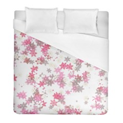 Pink Wildflower Print Duvet Cover (full/ Double Size) by SpinnyChairDesigns