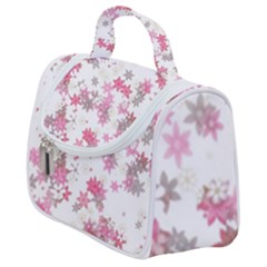 Pink Wildflower Print Satchel Handbag by SpinnyChairDesigns