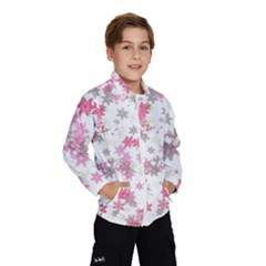 Pink Wildflower Print Kids  Windbreaker by SpinnyChairDesigns