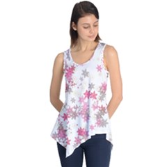 Pink Wildflower Print Sleeveless Tunic by SpinnyChairDesigns