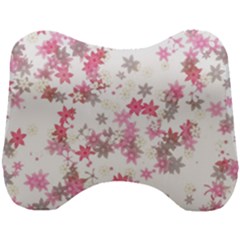 Pink Wildflower Print Head Support Cushion by SpinnyChairDesigns