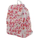 Vermilion and Coral Floral Print Top Flap Backpack View1