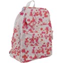 Vermilion and Coral Floral Print Top Flap Backpack View2