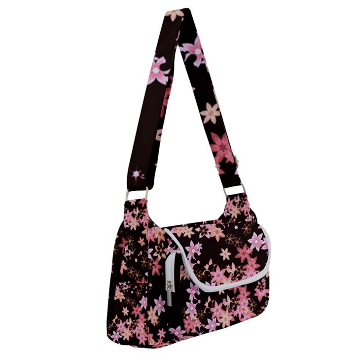 Pink Lilies on Black Multipack Bag