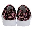 Pink Lilies on Black Kids  Velcro No Lace Shoes View4