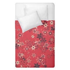 Red Wildflower Floral Print Duvet Cover Double Side (single Size) by SpinnyChairDesigns