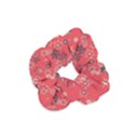 Red Wildflower Floral Print Velvet Scrunchie View1