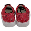 Red Wildflower Floral Print Men s Classic Low Top Sneakers View4