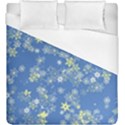 Yellow Flowers on Blue Duvet Cover (King Size) View1