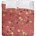 Gold and Rust Floral Print Duvet Cover Double Side (King Size) View2