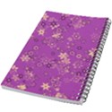 Gold Purple Floral Print 5.5  x 8.5  Notebook View2