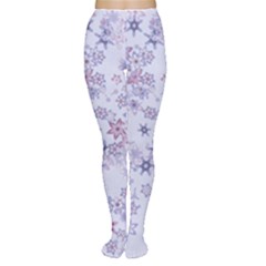 Pastel Purple Floral Pattern Tights by SpinnyChairDesigns