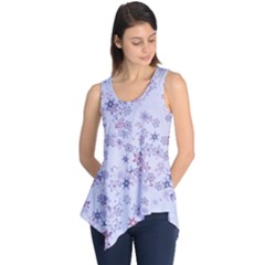 Pastel Purple Floral Pattern Sleeveless Tunic by SpinnyChairDesigns