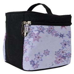 Pastel Purple Floral Pattern Make Up Travel Bag (small) by SpinnyChairDesigns