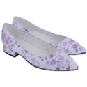 Pastel Purple Floral Pattern Women s Block Heels  View3