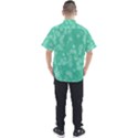 Biscay Green Floral Print Men s Short Sleeve Shirt View2