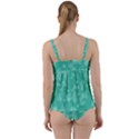 Biscay Green Floral Print Twist Front Tankini Set View2