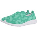 Biscay Green Floral Print Men s Slip On Sneakers View2