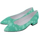 Biscay Green Floral Print Women s Block Heels  View2